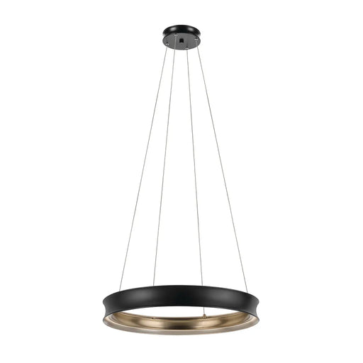 Kichler 52746 Larousse 1-lt 30" LED Chandelier - Black/Champagne Bronze