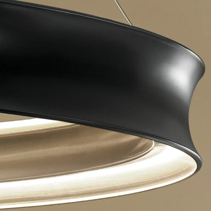 Kichler 52747 Larousse 1-lt 40" LED Chandelier - Black/Champagne Bronze