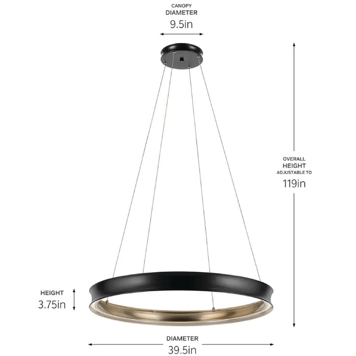 Kichler 52747 Larousse 1-lt 40" LED Chandelier