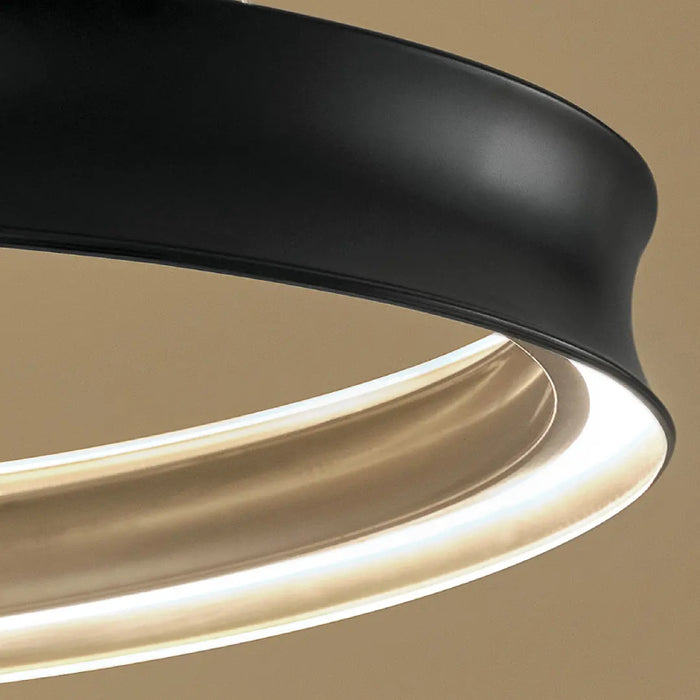 Kichler 52748 Larousse 1-lt 50" LED Chandelier - Black/Champagne Bronze