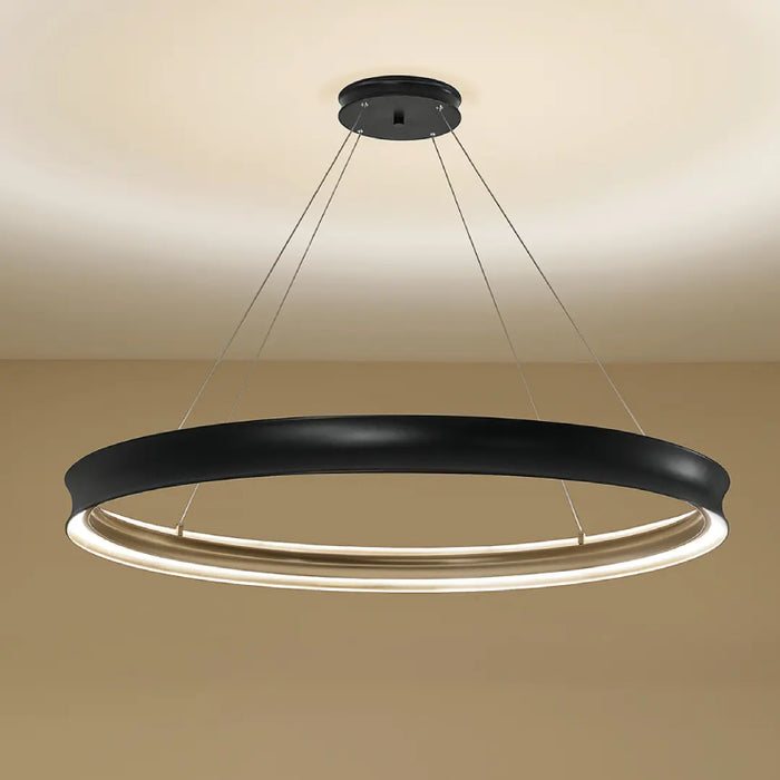 Kichler 52748 Larousse 1-lt 50" LED Chandelier - Black/Champagne Bronze