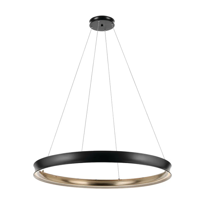 Kichler 52748 Larousse 1-lt 50" LED Chandelier - Black/Champagne Bronze
