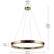 Kichler 52748 Larousse 1-lt 50" LED Chandelier