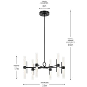 Kichler 52752 Riven 12-lt 33" LED Chandelier