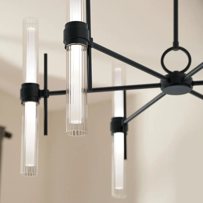 Kichler 52752 Riven 12-lt 33" LED Chandelier - Black