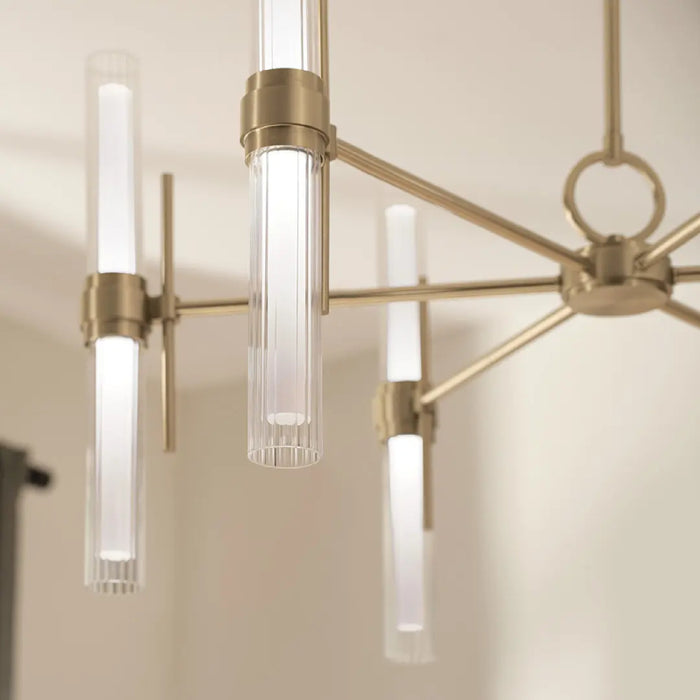 Kichler 52752 Riven 12-lt 33" LED Chandelier - Champagne Bronze
