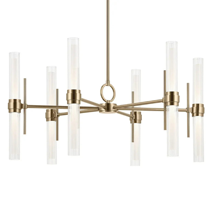 Kichler 52752 Riven 12-lt 33" LED Chandelier - Champagne Bronze
