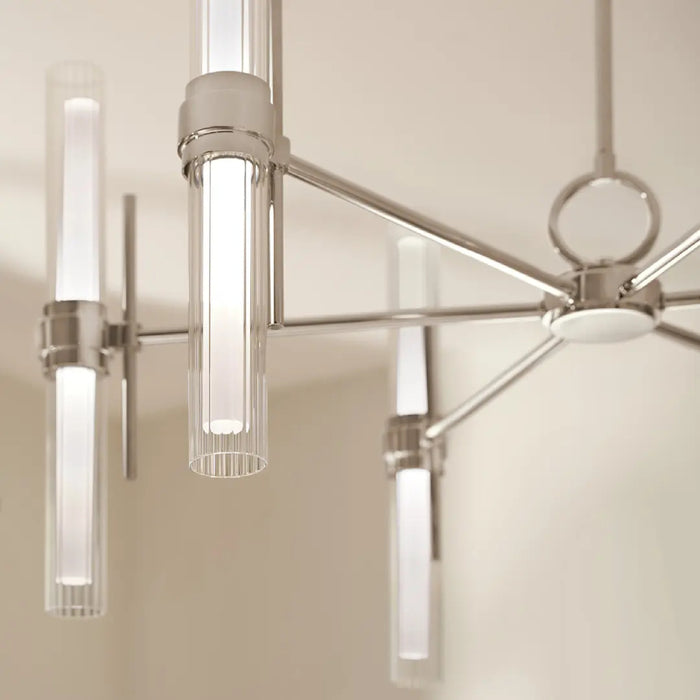 Kichler 52752 Riven 12-lt 33" LED Chandelier - Polished Nickel