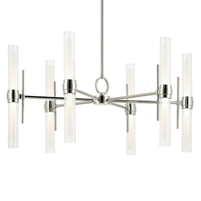 Kichler 52752 Riven 12-lt 33" LED Chandelier - Polished Nickel