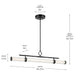 Kichler 52753 Riven 1-lt 48" LED Chandelier