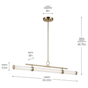 Kichler 52754 Riven 1-lt 60" LED Chandelier