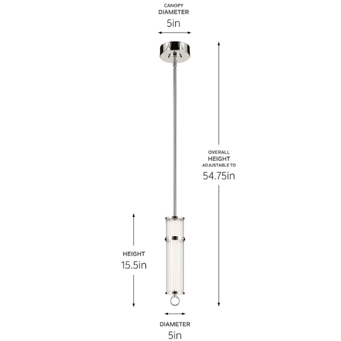 Kichler 52755 Riven 1-lt 5" LED Pendant