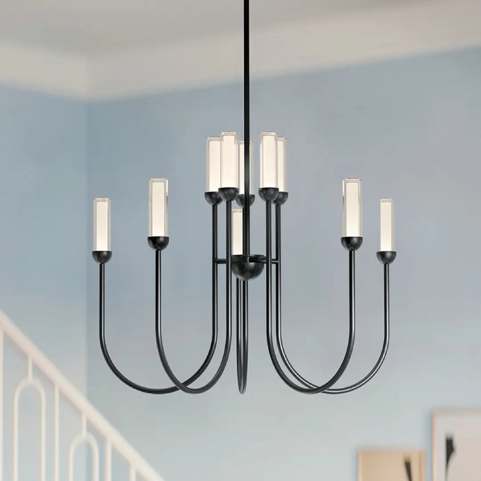 Kichler 52757 Moraine 10-lt 30" LED Chandelier - Black