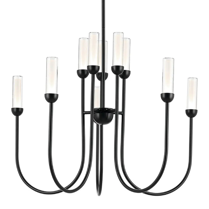Kichler 52757 Moraine 10-lt 30" LED Chandelier - Black