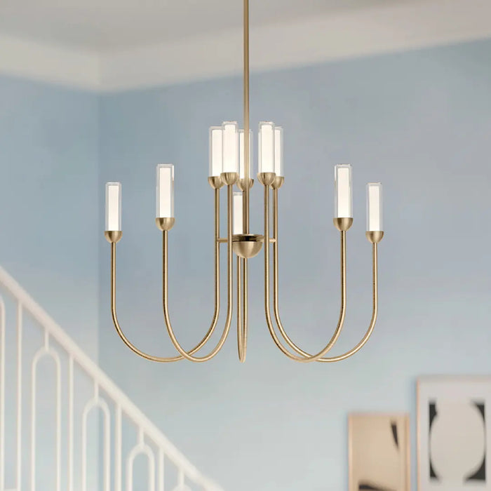 Kichler 52757 Moraine 10-lt 30" LED Chandelier - Champagne Bronze