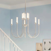 Kichler 52757 Moraine 10-lt 30" LED Chandelier - Polished Nickel