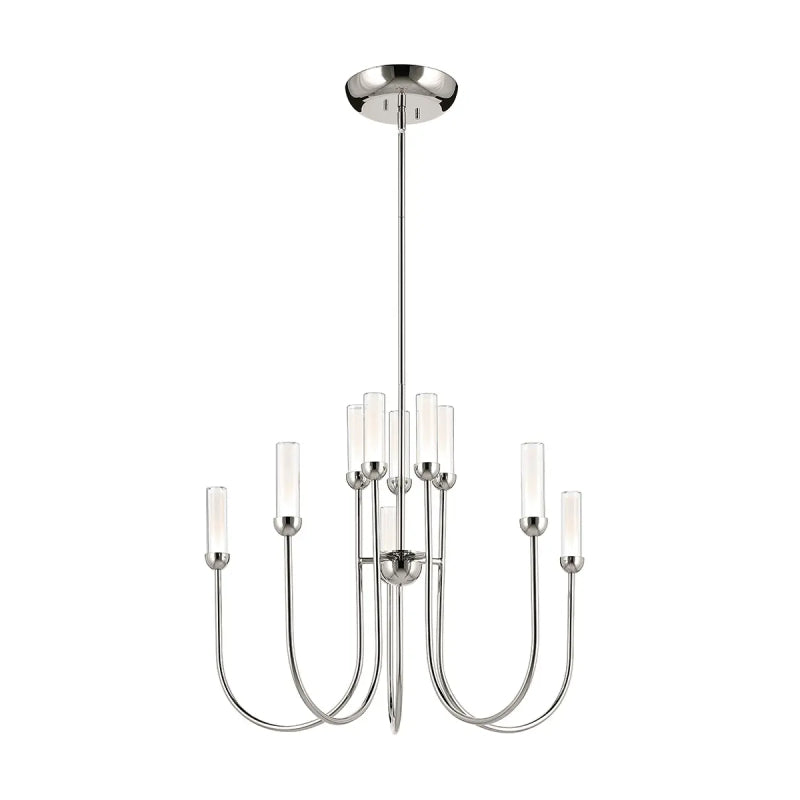 Kichler 52757 Moraine 10-lt 30" LED Chandelier - Polished Nickel