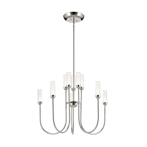 Kichler 52757 Moraine 10-lt 30" LED Chandelier - Polished Nickel