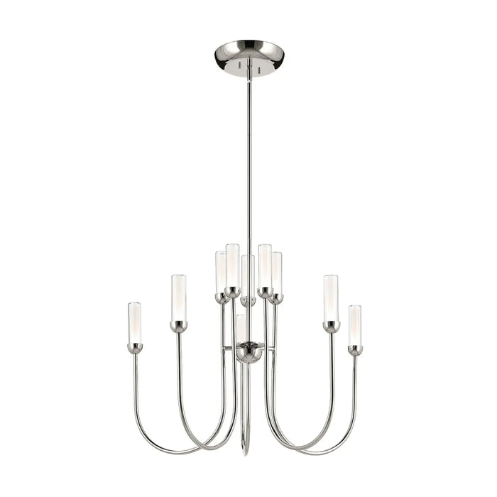 Kichler 52757 Moraine 10-lt 30" LED Chandelier - Polished Nickel