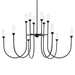 Kichler 52758 Moraine 12-lt 50" LED Chandelier - Black