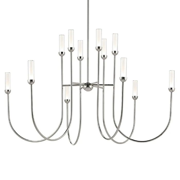 Kichler 52758 Moraine 12-lt 50" LED Chandelier - Polished Nickel