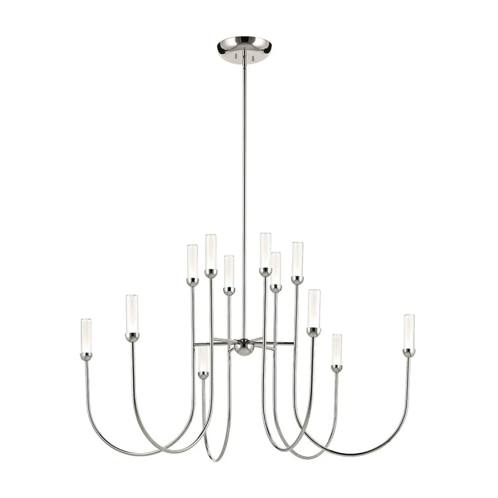 Kichler 52758 Moraine 12-lt 50" LED Chandelier - Polished Nickel