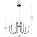 Kichler 52759 Moraine 12-lt 40" LED Chandelier