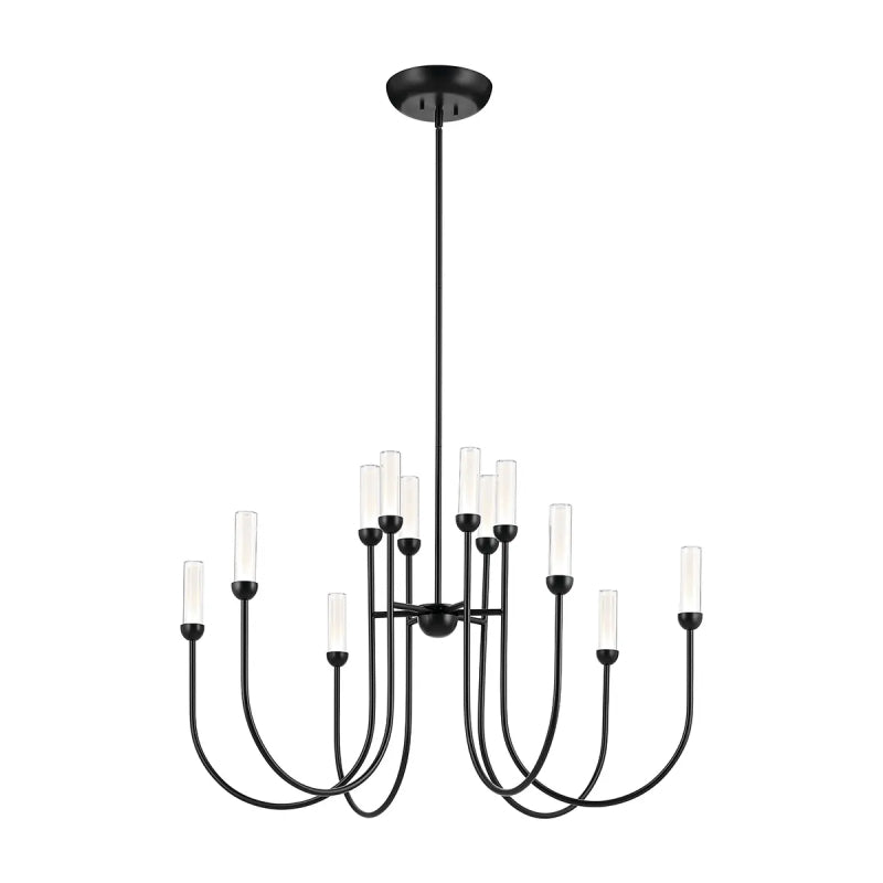 Kichler 52759 Moraine 12-lt 40" LED Chandelier - Black