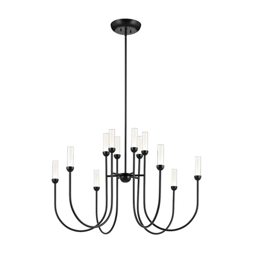 Kichler 52759 Moraine 12-lt 40" LED Chandelier - Black