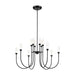 Kichler 52759 Moraine 12-lt 40" LED Chandelier - Black
