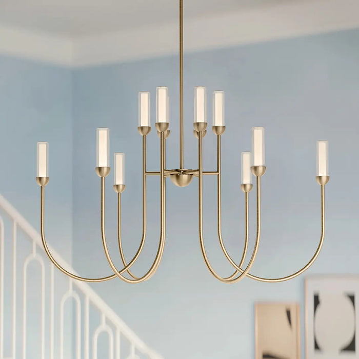 Kichler 52759 Moraine 12-lt 40" LED Chandelier - Champagne Bronze