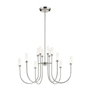 Kichler 52759 Moraine 12-lt 40" LED Chandelier - Polished Nickel