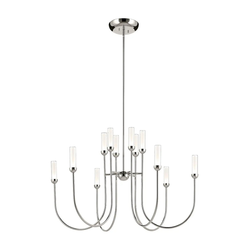 Kichler 52759 Moraine 12-lt 40" LED Chandelier - Polished Nickel