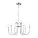 Kichler 52759 Moraine 12-lt 40" LED Chandelier - Polished Nickel