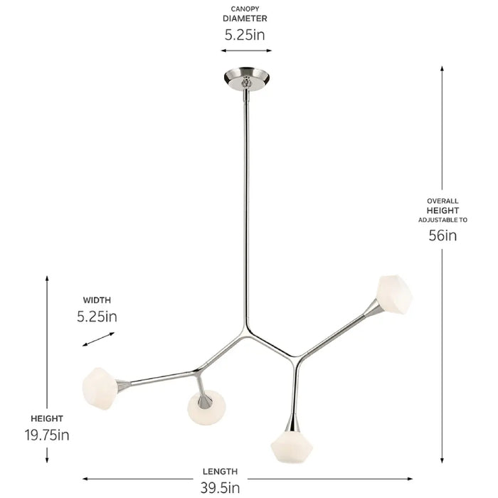 Kichler 52762 Cassius 4-lt 40" Chandelier