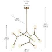 Kichler 52763 Cassius 8-lt 53" Chandelier