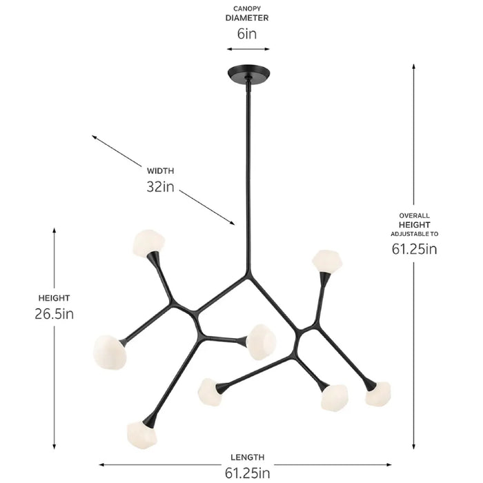 Kichler 52764 Cassius 8-lt 61" Chandelier