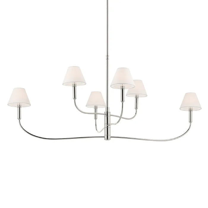 Kichler 52768 Eadie 6-lt 52" Chandelier - Polished Nickel