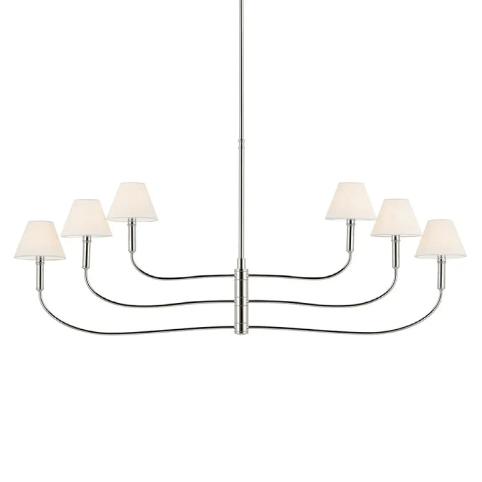 Kichler 52768 Eadie 6-lt 52" Chandelier - Polished Nickel