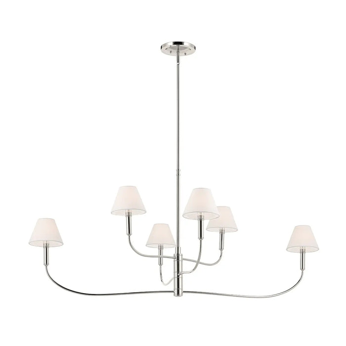 Kichler 52768 Eadie 6-lt 52" Chandelier - Polished Nickel