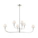 Kichler 52768 Eadie 6-lt 52" Chandelier - Polished Nickel