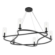 Kichler 52771 Harpin 6-lt 38" Chandelier - Black