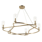 Kichler 52771 Harpin 6-lt 38" Chandelier - Champagne Bronze