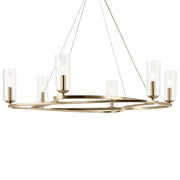 Kichler 52771 Harpin 6-lt 38" Chandelier - Champagne Bronze
