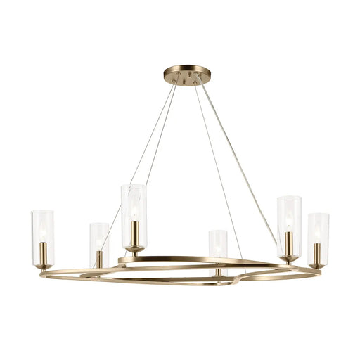 Kichler 52771 Harpin 6-lt 38" Chandelier - Champagne Bronze