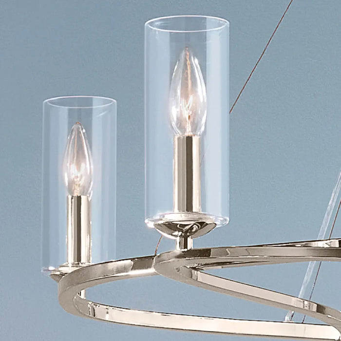 Kichler 52771 Harpin 6-lt 38" Chandelier - Polished Nickel