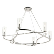 Kichler 52771 Harpin 6-lt 38" Chandelier - Polished Nickel