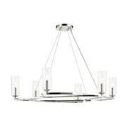 Kichler 52771 Harpin 6-lt 38" Chandelier - Polished Nickel