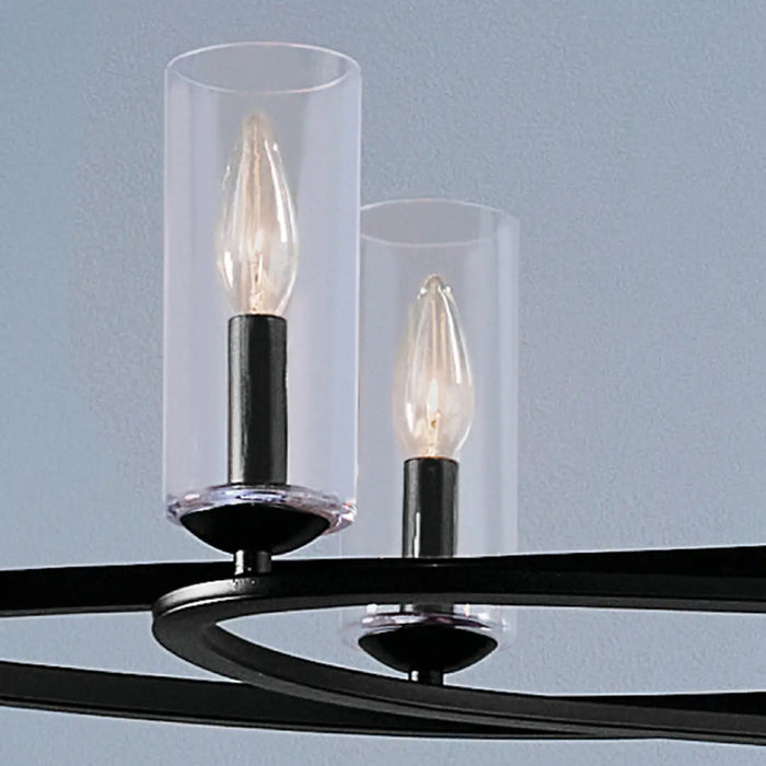 Kichler 52772 Harpin 8-lt 53" Chandelier - Black
