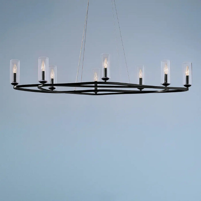 Kichler 52772 Harpin 8-lt 53" Chandelier - Black
